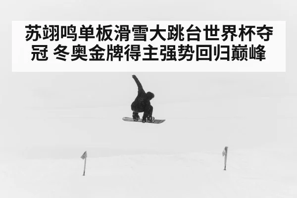 苏翊鸣单板滑雪大跳台世界杯夺冠 冬奥金牌得主强势回归巅峰